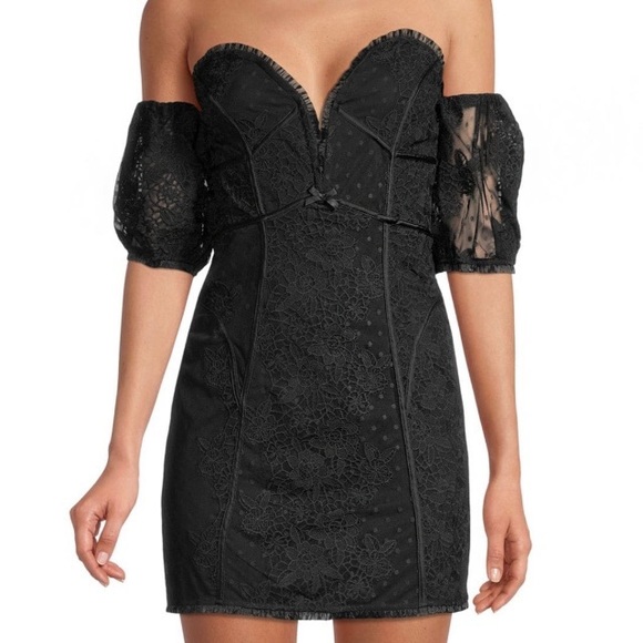 🌿|NWT|For Love & Lemons Azalea Lace Minidress - Picture 4 of 9